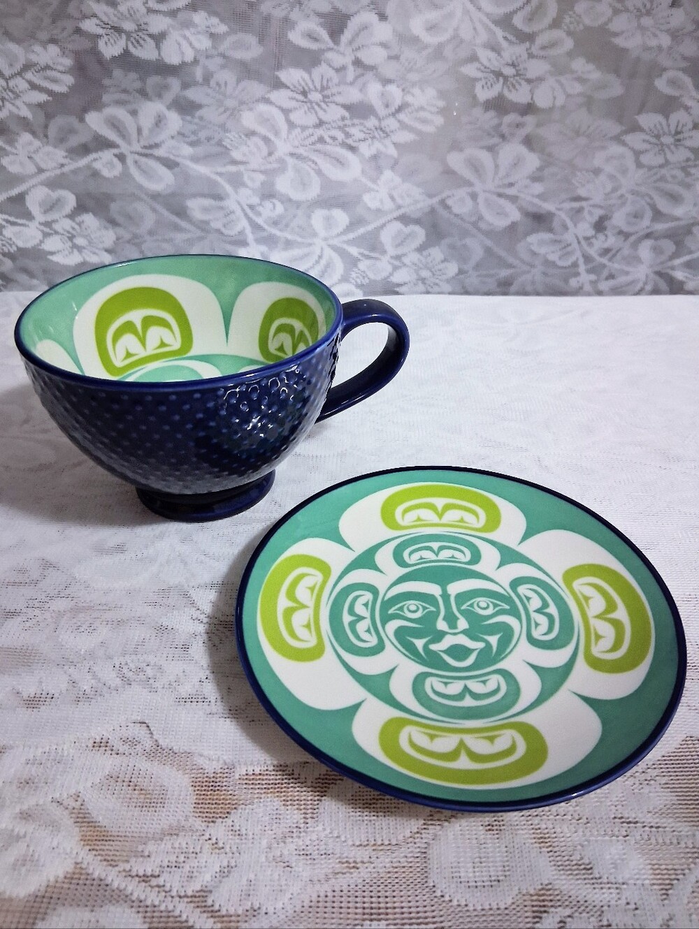 Native Home Moon Mug and Saucer Pacific Northwest Artist Simone Diamond